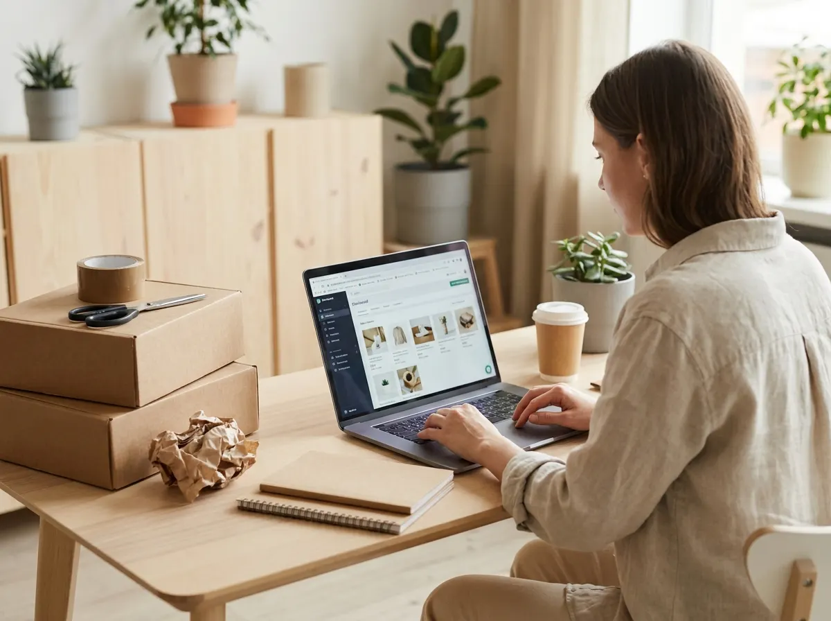 Regnskapsfører for dropshipping, illustrasjonsbilde fra faget