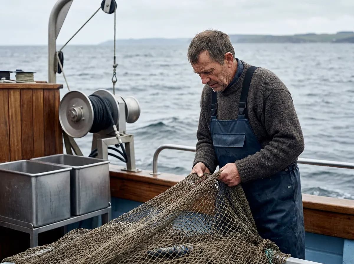 Regnskapsfører for fiskeri og oppdrett, illustrasjonsbilde fra faget