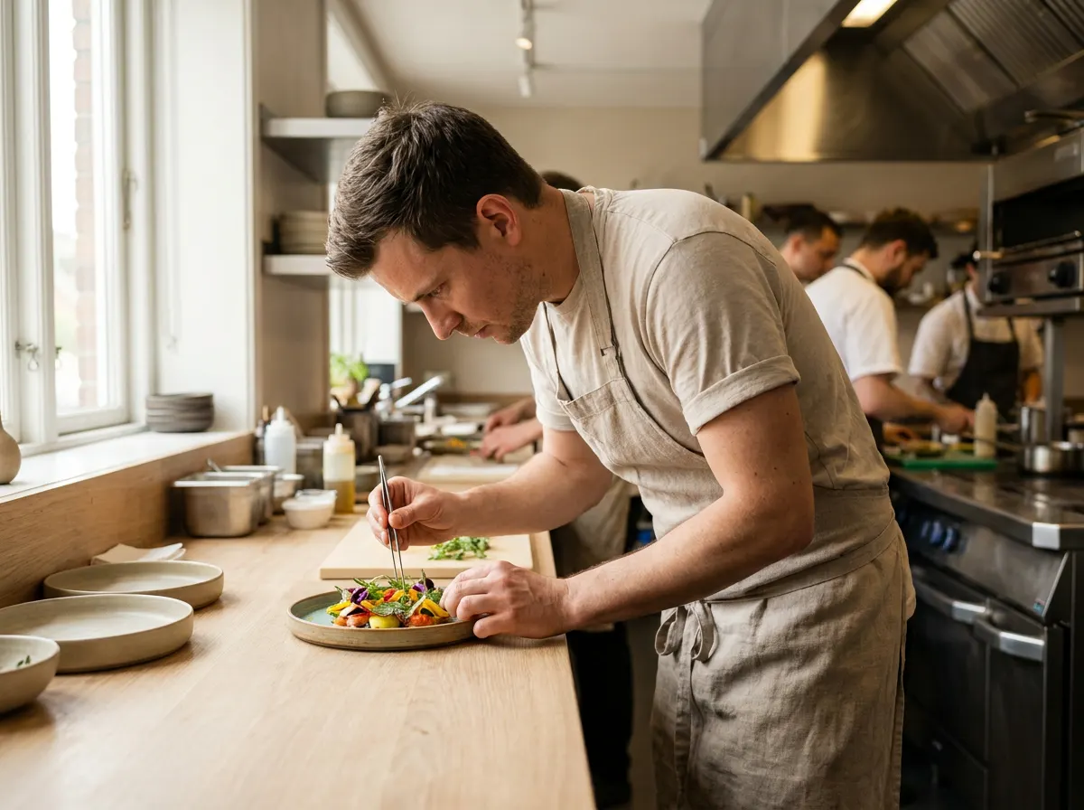 Regnskapsfører for restaurant, illustrasjonsbilde fra faget