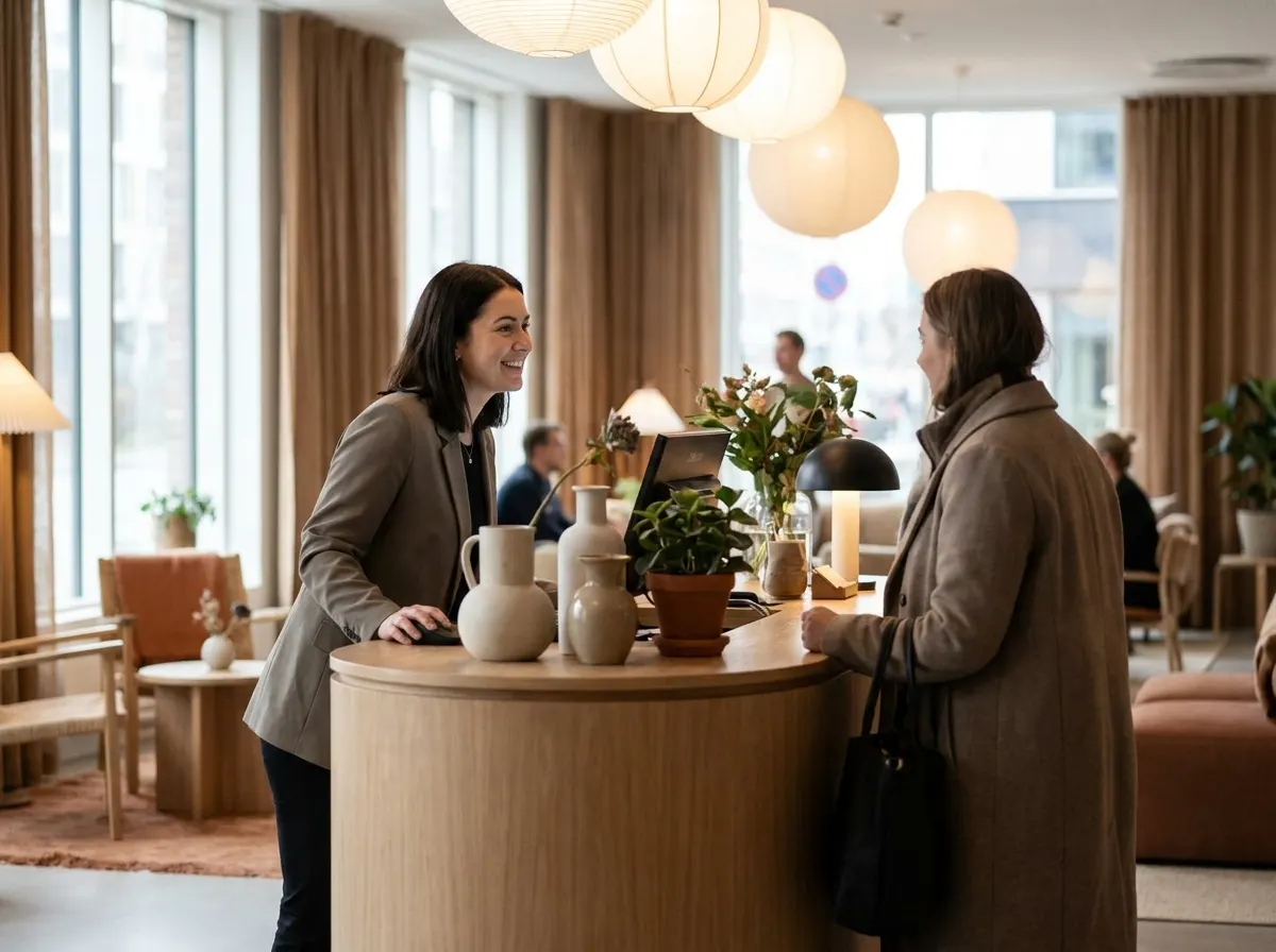 Regnskapsfører for hotell og overnatting, illustrasjonsbilde fra faget