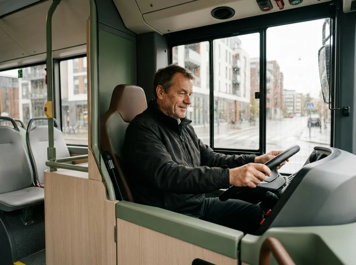 Regnskapsfører for buss og persontransport, illustrasjonsbilde fra faget